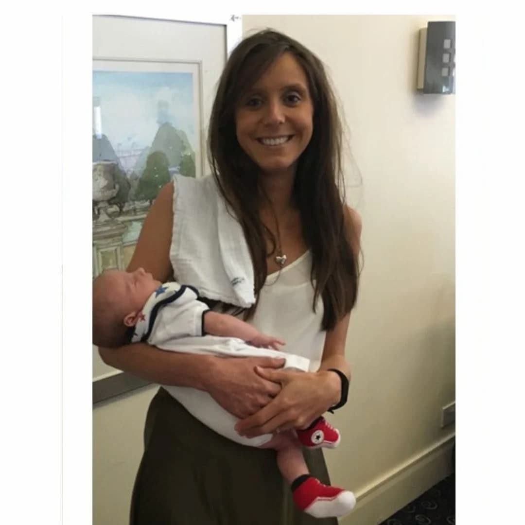 IVF patient Zoe with her baby