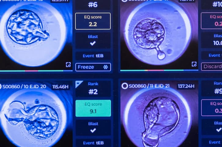 4 blastocysts developing