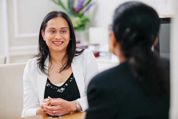 Dr Venkat with a patient