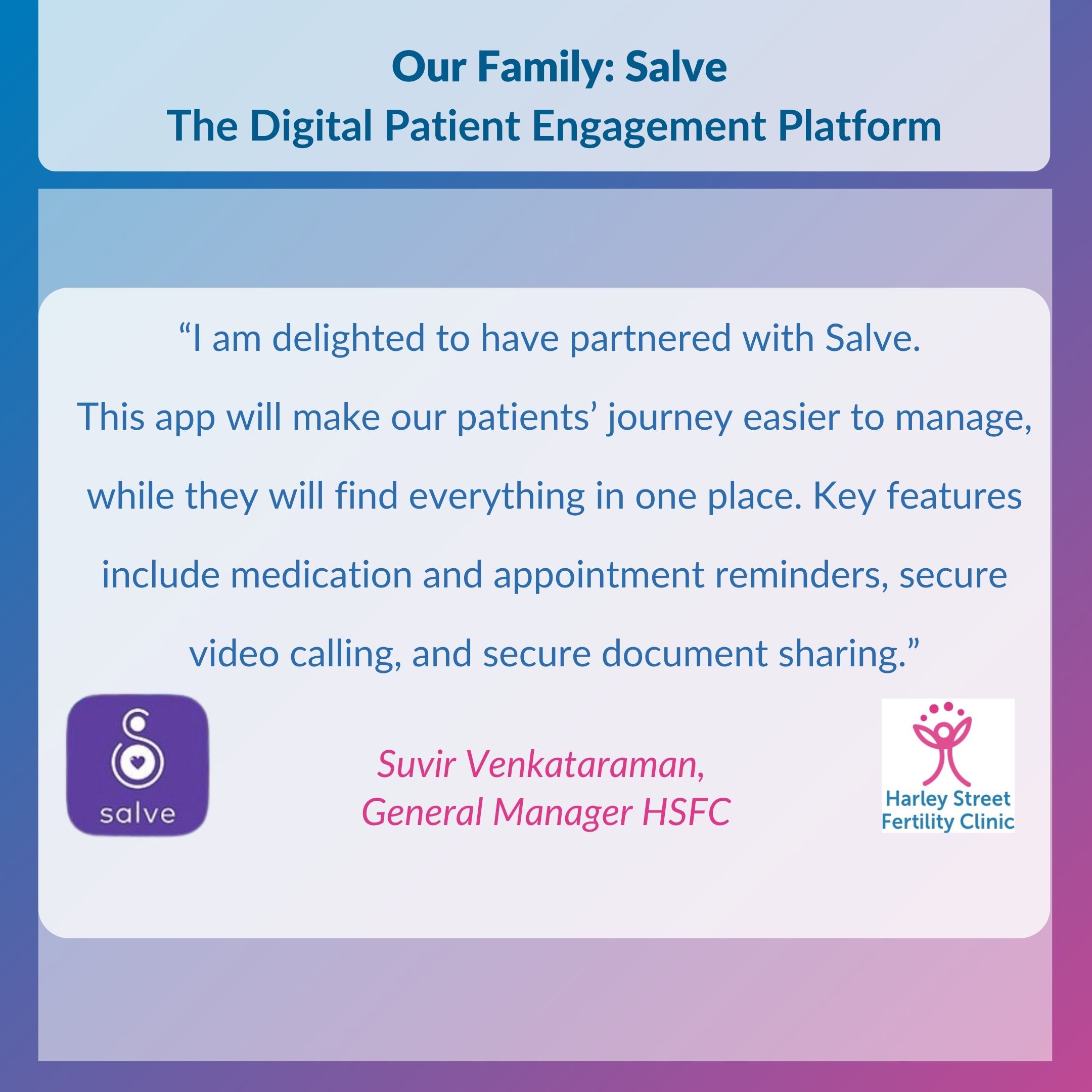 SalveDigital Patient Engagement Platform Harley Street Fertility Clinic